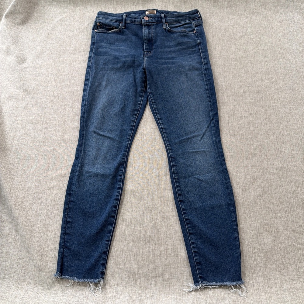Mother Jeans The Looker Ankle Fray Women's 32 Stretch Home Movies Denim Jeans